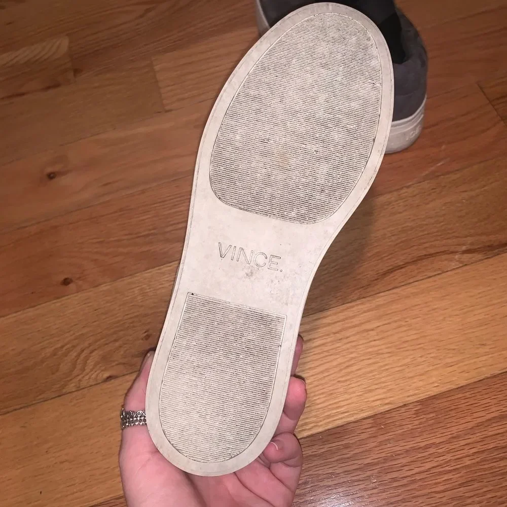 Vince warren suede platform slip on sneakers 7.5